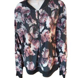 Victoria Secrets Floral Bomber Jacket M